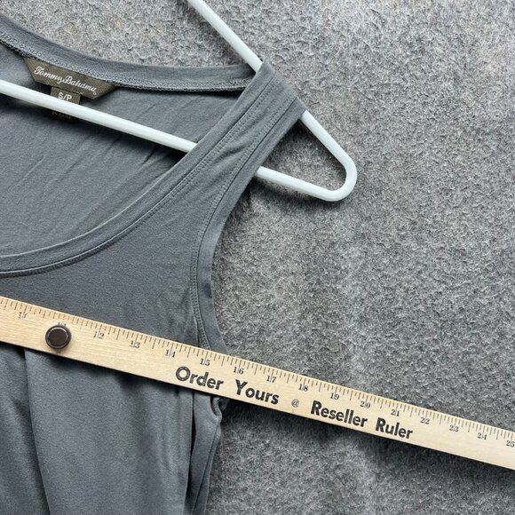 Tommy Bahama Tank Dress Women Small Gray Sleeveless Stretch Soft Jersey Pencil - Picture 3 of 11